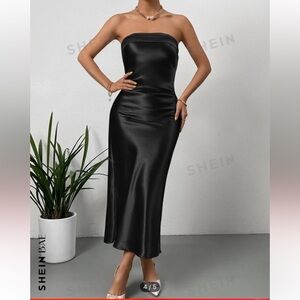 Shein cut our backless satin dress